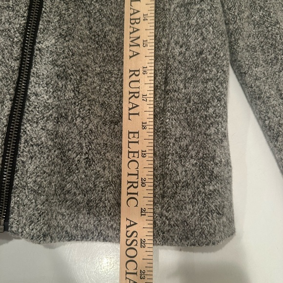 Loft Moto Jacket Cozy Soft Outerwear Classic Neutral Layer Capsule Petite Large - Picture 4 of 13